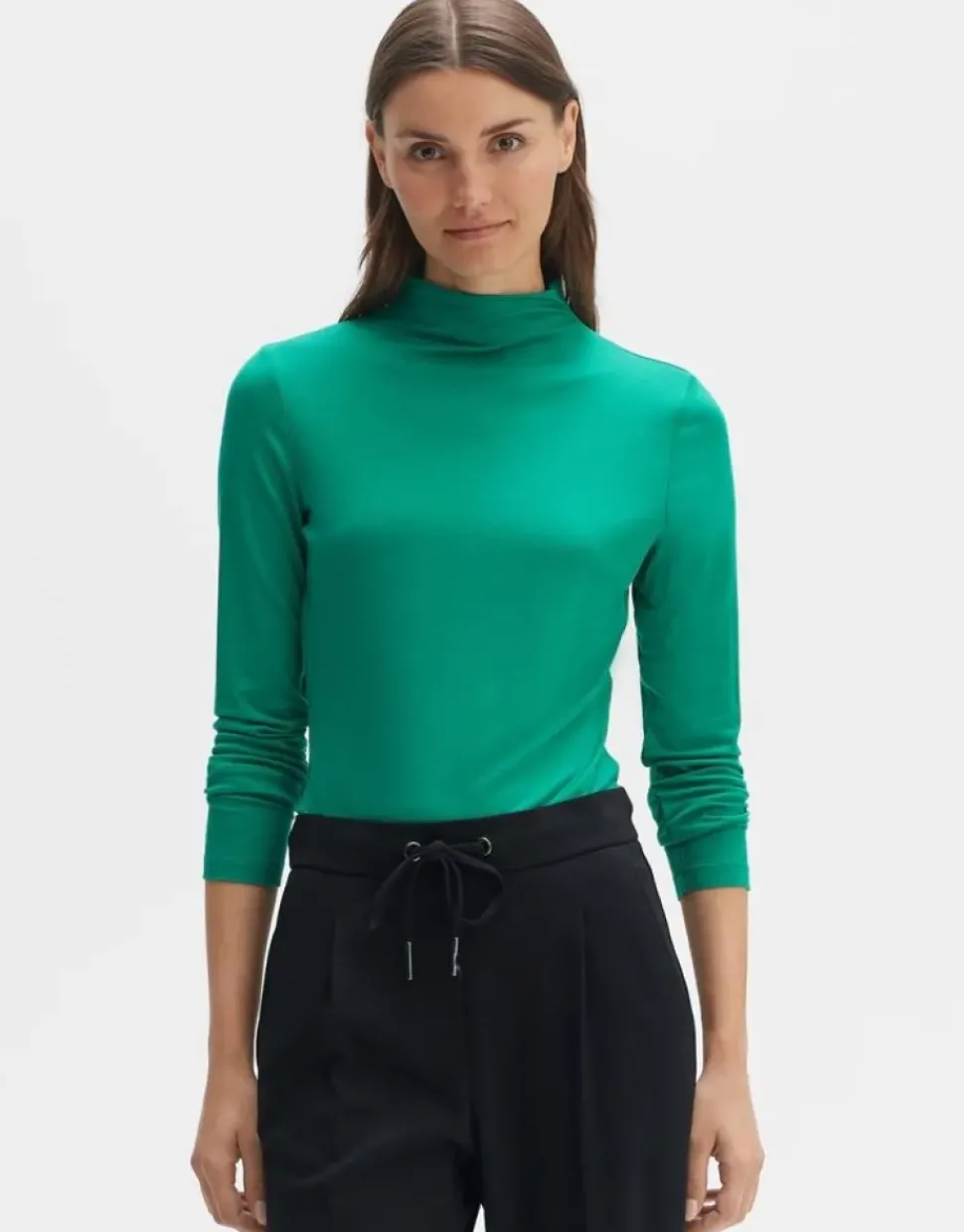 OPUS Langarmshirt Sayar Viskose schwarz S22 248599455100