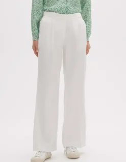 OPUS Leinenhose Milis weites Bein weiß S13 10167311308185