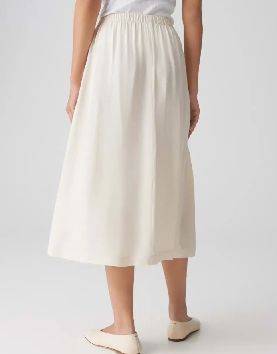 OPUS Midirock RONNA in luftig leichter A-Linie Creme S15 10400113071316