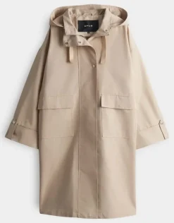 OPUS Parka HILLA Oversize mit wasserabweisender Textur beige S15 10375212913324