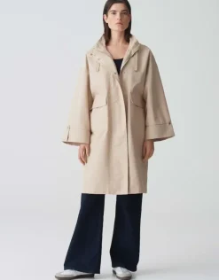 OPUS Parka HILLA Oversize mit wasserabweisender Textur beige S15 10375212913324