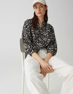 OPUS Printbluse FAMELIA schwarz/beige S15 10397513054100