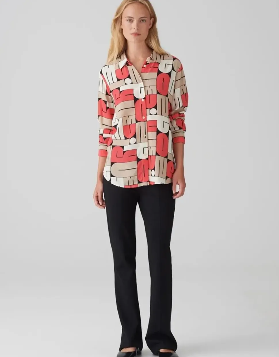 OPUS Printbluse FUMIRA Viskose rot S15 10348912719306