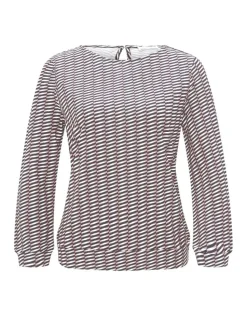 OPUS Printshirt SUSTA braun/blau S15 10373412903323