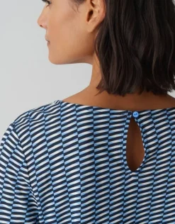 OPUS Printshirt SUSTA braun/blau S15 10373412903323