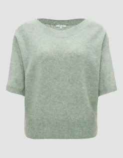 OPUS Pullover PUSITY Oversize Mohair grün S24 10299612559100