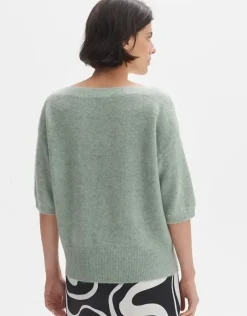 OPUS Pullover PUSITY Oversize Mohair grün S24 10299612559100