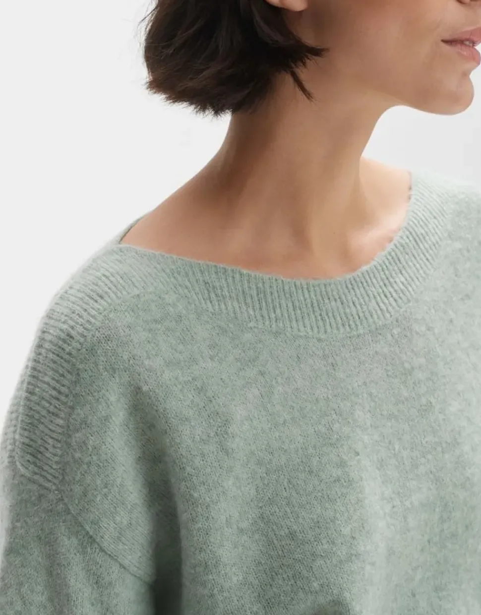 OPUS Pullover PUSITY Oversize Mohair grün S24 10299612559100
