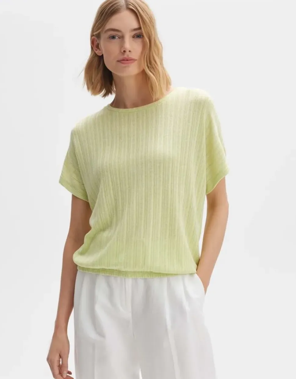 OPUS Rippshirt SASKILI Loose aus nachhaltigem Viskose Mix S14 10272712170254