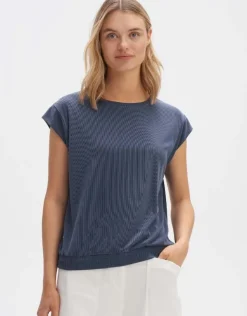 OPUS Rippshirt SONSAI Regular Modal Mix blau S14 1028695735100