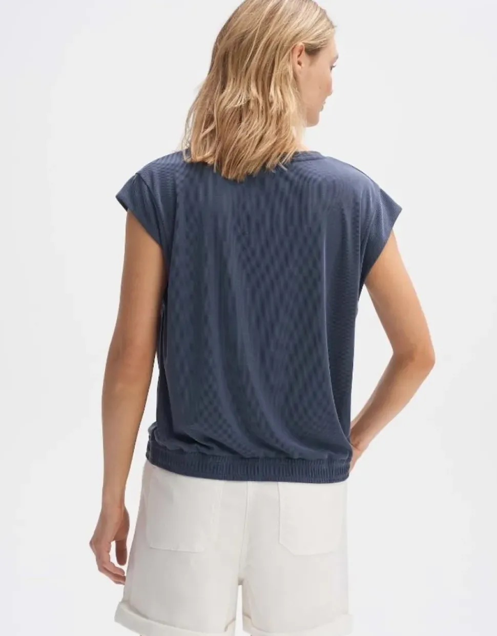 OPUS Rippshirt SONSAI Regular Modal Mix blau S14 1028695735100