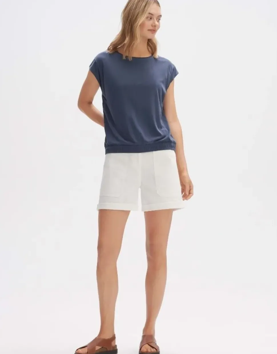 OPUS Rippshirt SONSAI Regular Modal Mix blau S14 1028695735100