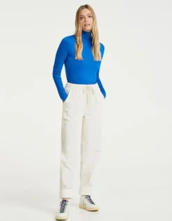 OPUS Sariette Rollkragenshirt blau und milk S22 10111810862100