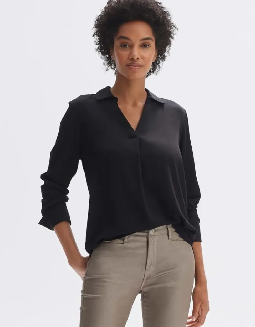 OPUS Shirtbluse Fangi V - Ausschnitt S23 10232511749100