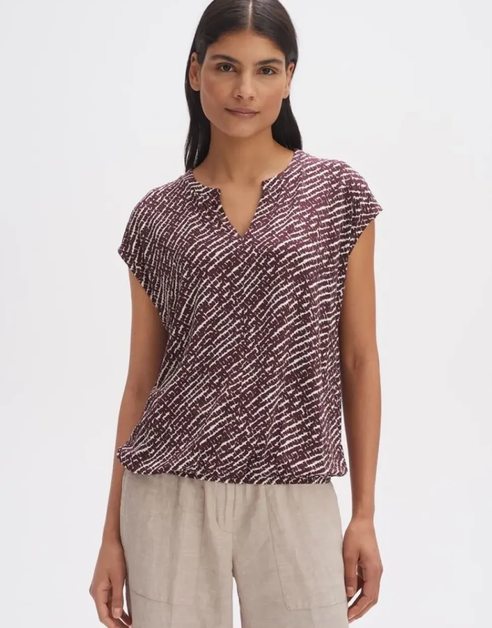 OPUS Shirt SANDEO SHADOW Viskose gemustert S14 2411012292100