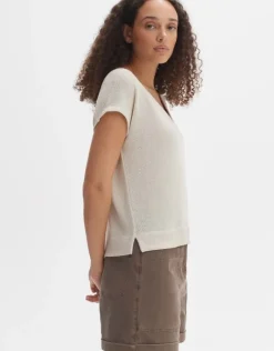 OPUS Shirt SIRUKUS Boxy Fit  Feinstrick Optik beige S14 10288212205100