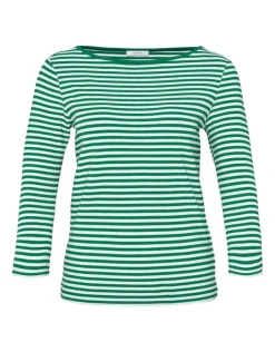 OPUS Shirt Sopili 3/4 Arm gestreift grün, blau S13  10144011138100