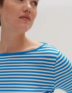 OPUS Shirt Sopili 3/4 Arm gestreift grün, blau S13 10144011138100