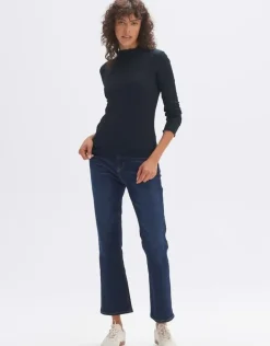 OPUS Shirt Suktur 3D- Optik Stehkragen blau S14 10238411905227