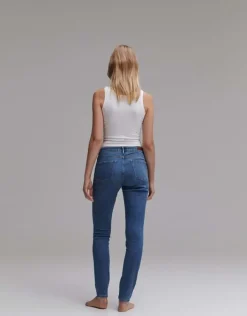 OPUS Skinny Jeans Elma ocean blue schmales Bein 5- Pocket- Design blau S13 2162011083100