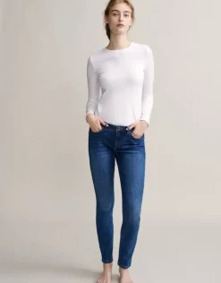 OPUS Skinny Jeans Elma strong blue blau S22 247819066