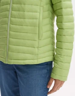 OPUS Steppjacke Howana mit Kapuze grün S14  244075063241