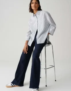 OPUS Streifenbluse FRILA Oversize S15 10371212892100