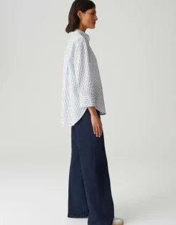 OPUS Streifenbluse FRILA Oversize S15 10371212892100