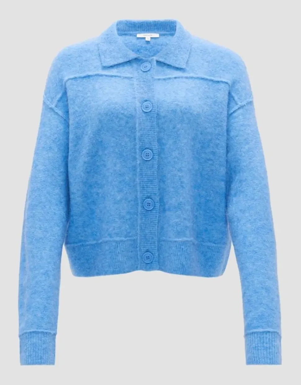 OPUS Strickjacke DANEKE Knopfleiste Mohair blau S15 10350912559100