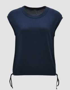 OPUS Strukturiertes Shirt SEWUKI Regular Viskose Mix blau S14 10288112289260