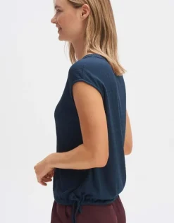OPUS Strukturiertes Shirt SEWUKI Regular Viskose Mix blau S14 10288112289260