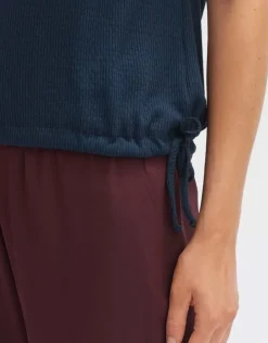 OPUS Strukturiertes Shirt SEWUKI Regular Viskose Mix blau S14 10288112289260