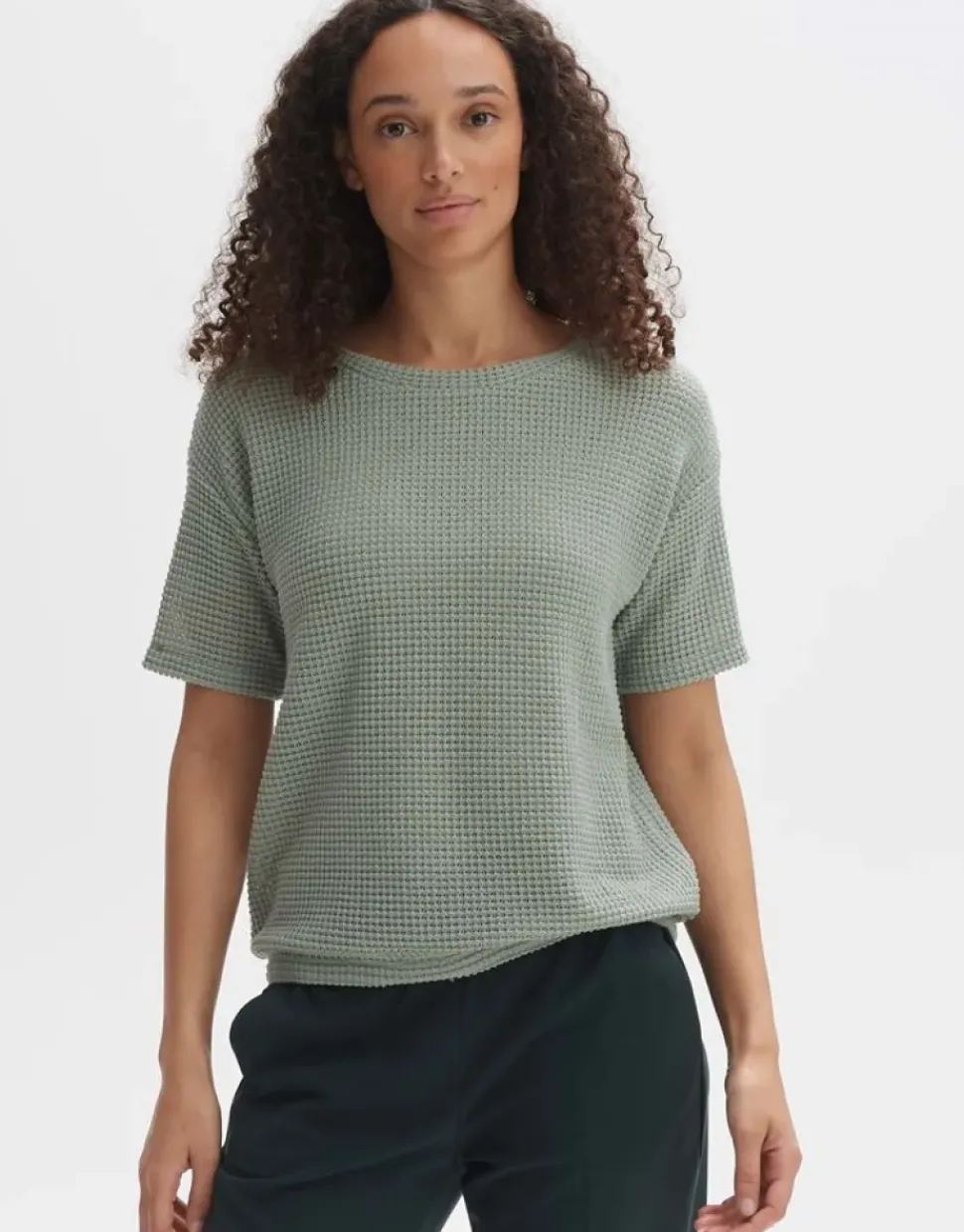 OPUS Strukturiertes Sweatshirt GIZAPI Regular aus BCI Cotton Mix S24 10298612561100