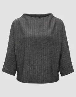 OPUS Sweater GISHA  Fledermausärmel schwarz S24 10318412490100