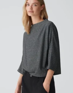 OPUS Sweater GISHA  Fledermausärmel schwarz S24 10318412490100