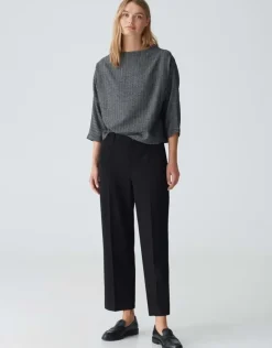 OPUS Sweater GISHA  Fledermausärmel schwarz S24 10318412490100