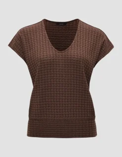 OPUS V-Shirt SIMURALI Regular in Strick Optik S24 10194811542100