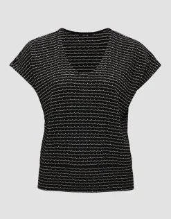 OPUS V-Shirt SIMURALI Regular in Strick Optik S24 10194811542100
