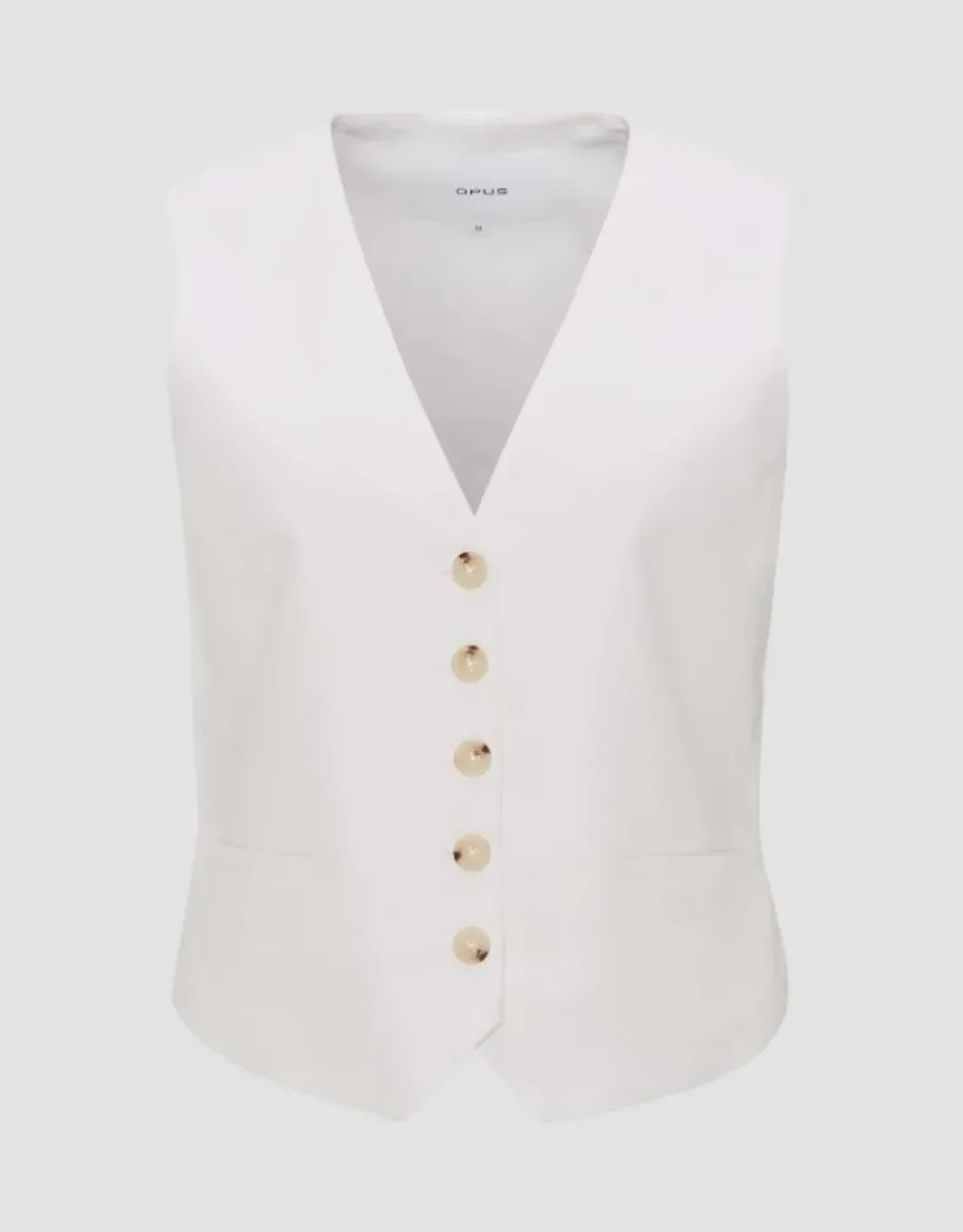 OPUS Weste WALIKA Slim Leinen Mix weiß S14 10271511308254