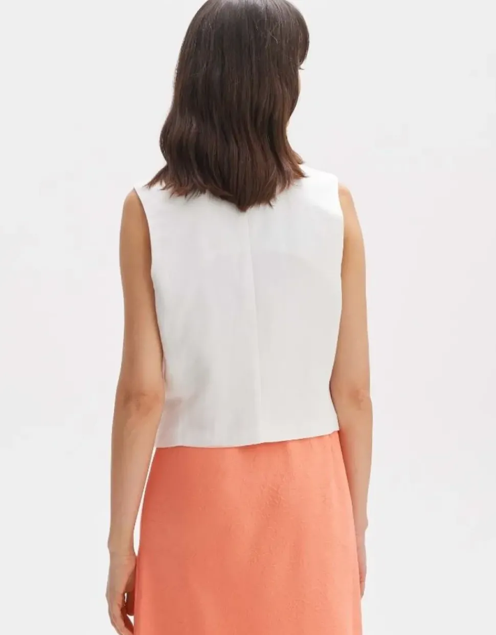OPUS Weste WALIKA Slim Leinen Mix weiß S14 10271511308254