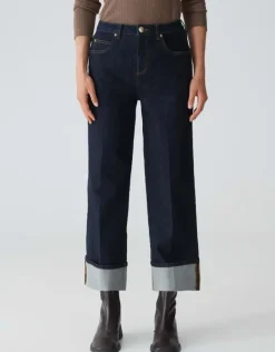 OPUS Wide Leg Jeans MIPO Mid Rise blau S15 1031599275349