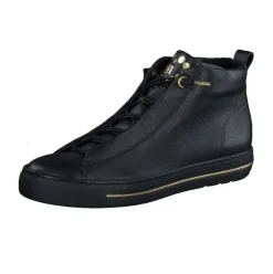 Paul Green Damen Boot Leder Reißverschluss Schnürung SCHWARZ SUPER SOFT 5283-026