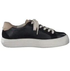 Paul Green Damen Sneaker Leder Schnürung SCHWARZ SUPER SOFT 5330-036