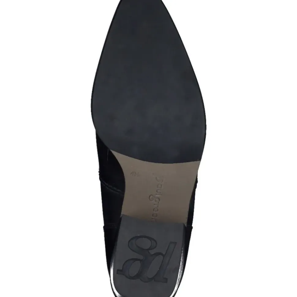Paul Green Damen Stiefelette Leder Reißverschluss SCHWARZ SUPER SOFT 8075-006