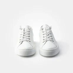 Paul Green Sneaker Super Soft  Leder Logoprägung Wechselfußbett weiß S14  4081-065