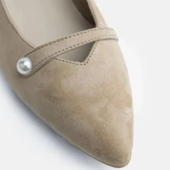Paul Green Super Soft Ballerina Rauleder Perlenapplikation beige S14 1066-035