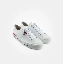Paul Green Super Soft Pauls Sneaker Leder Logoprägung weiß S23 4760-004