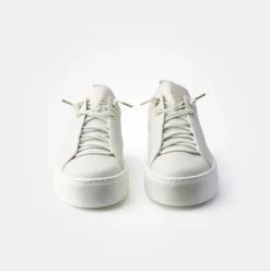 Paul Green Super Soft Pauls Sneaker Leder goldfarbene Nietenapplikation „PG“ beige S14 5017-065