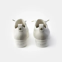 Paul Green Super Soft Pauls Sneaker Leder goldfarbene Nietenapplikation „PG“ beige S14 5017-065