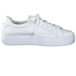 Paul Green Super Soft Pauls Sneaker Leder goldfarbener - Logodruck weiß S14 5241-005